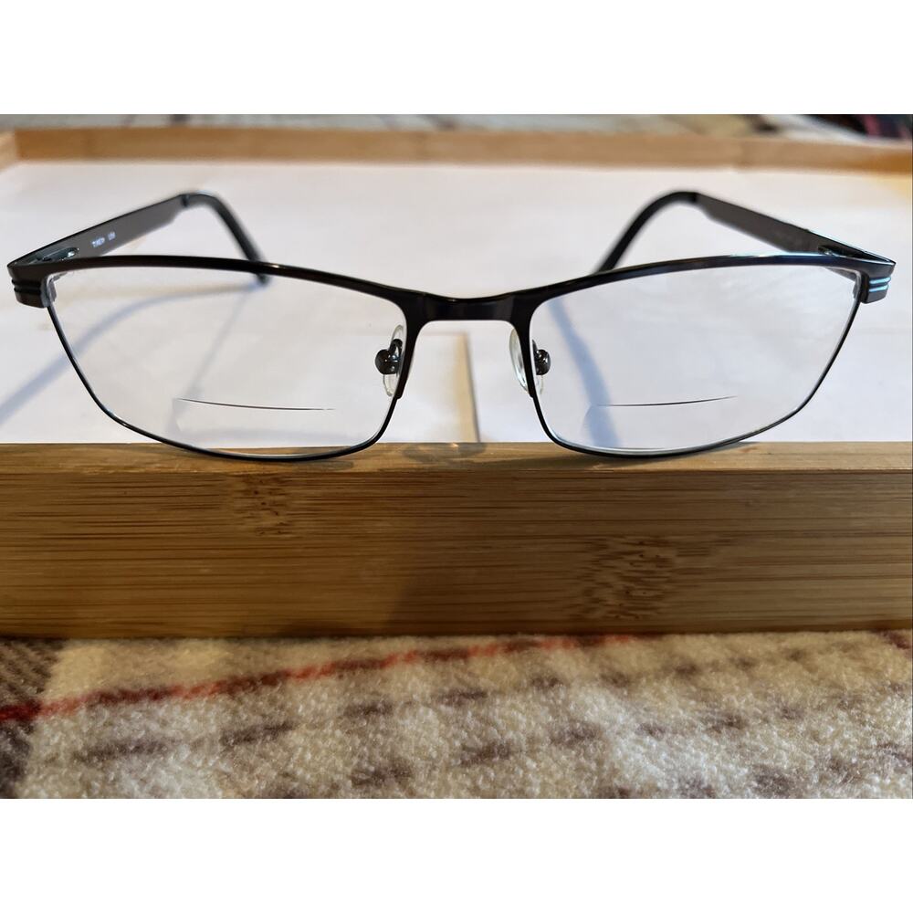 TIMEX EYEWEAR L056 Silver BLACK 56-17-145 FLEX HINGE EYEGLASSES TD82
